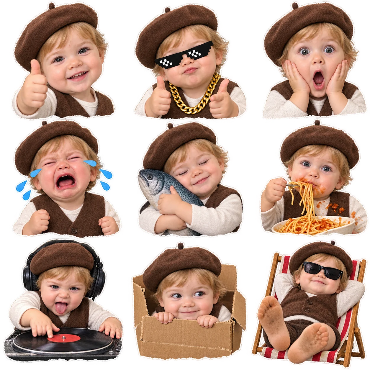 Chaotic low-fi meme sticker case study