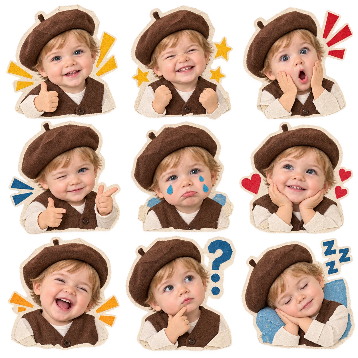 Ugly-cute paper puppet sticker case study