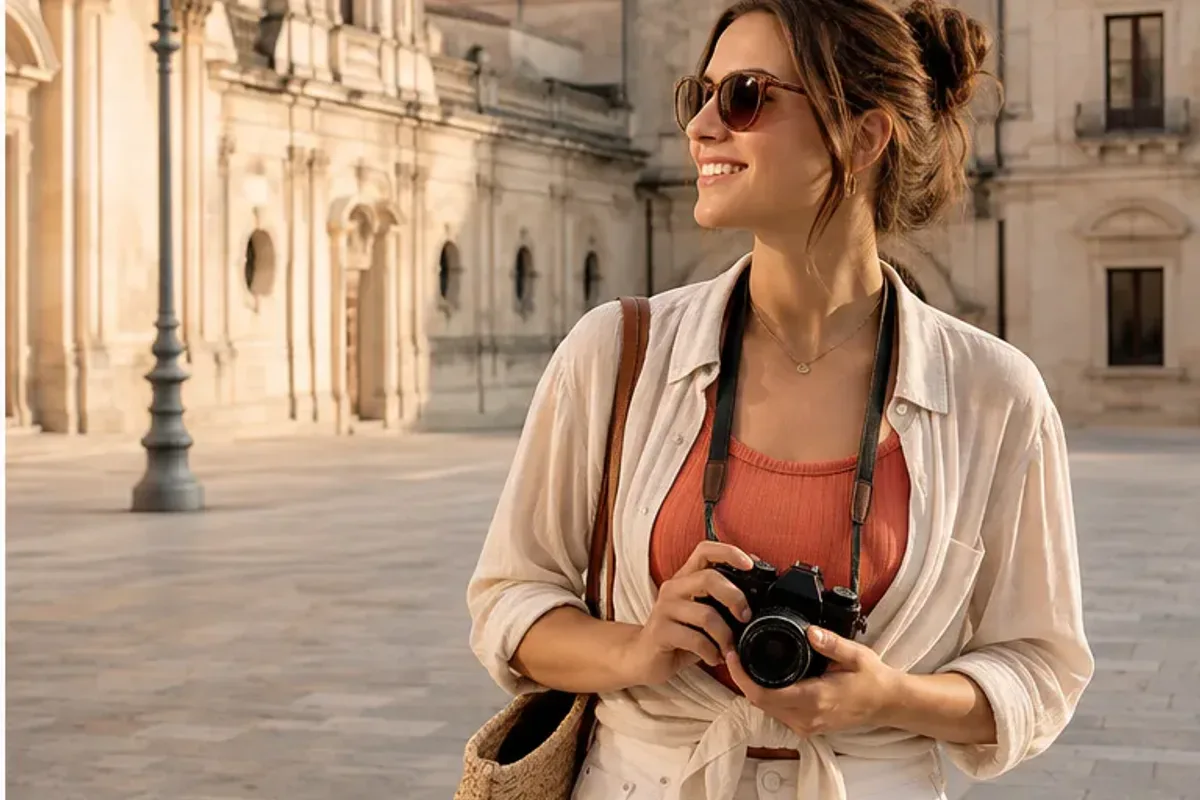 Travel photo after the passerby was removed