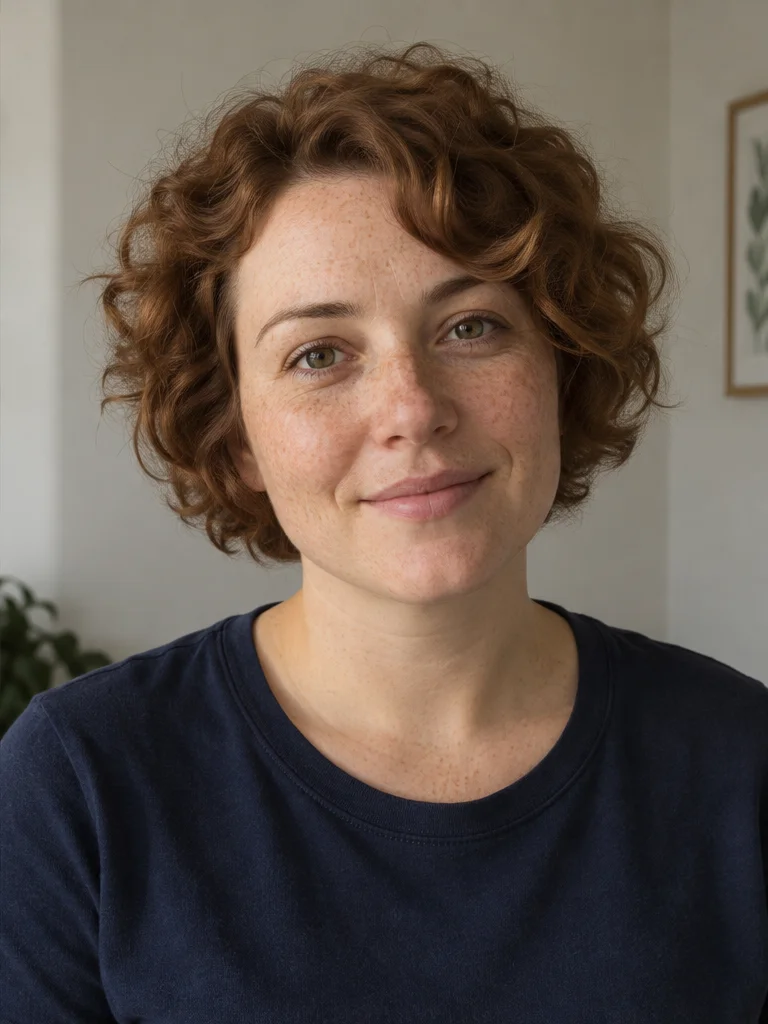 Illustrative portrait with a reduced yellow cast and softer facial shadows